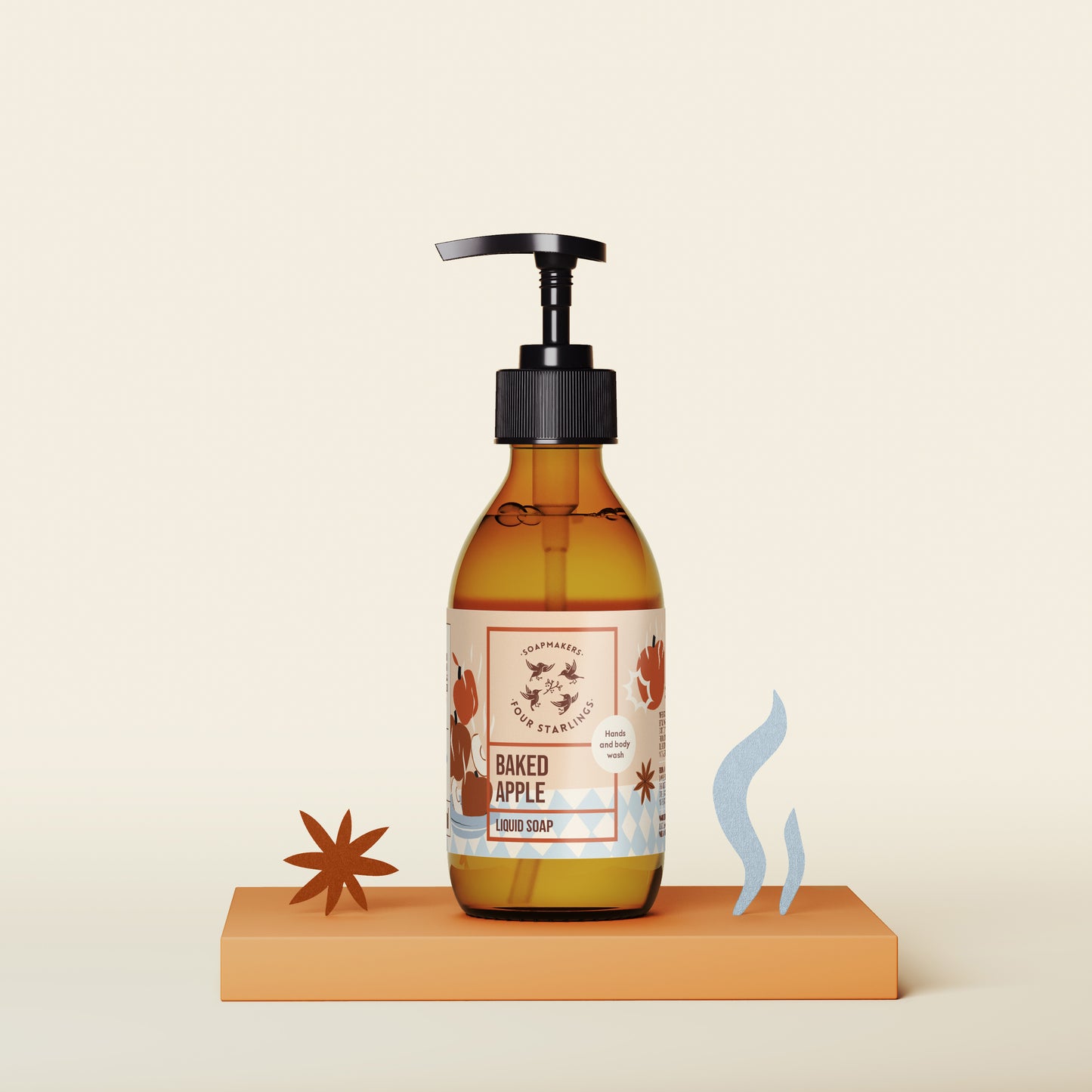 【4Starlings】ベイクドアップル ナチュラルリキッドソープ 300ml