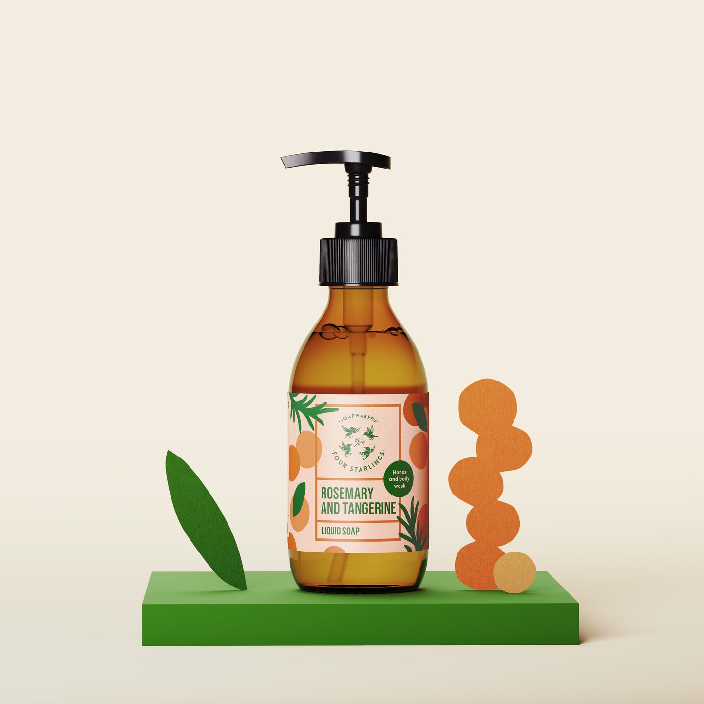 【4Starlings】ローズマリー&タンジェリン ナチュラルリキッドソープ 300ml