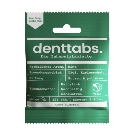 【denttabs.】デンタブス ハミガキ粉タブレット ミント