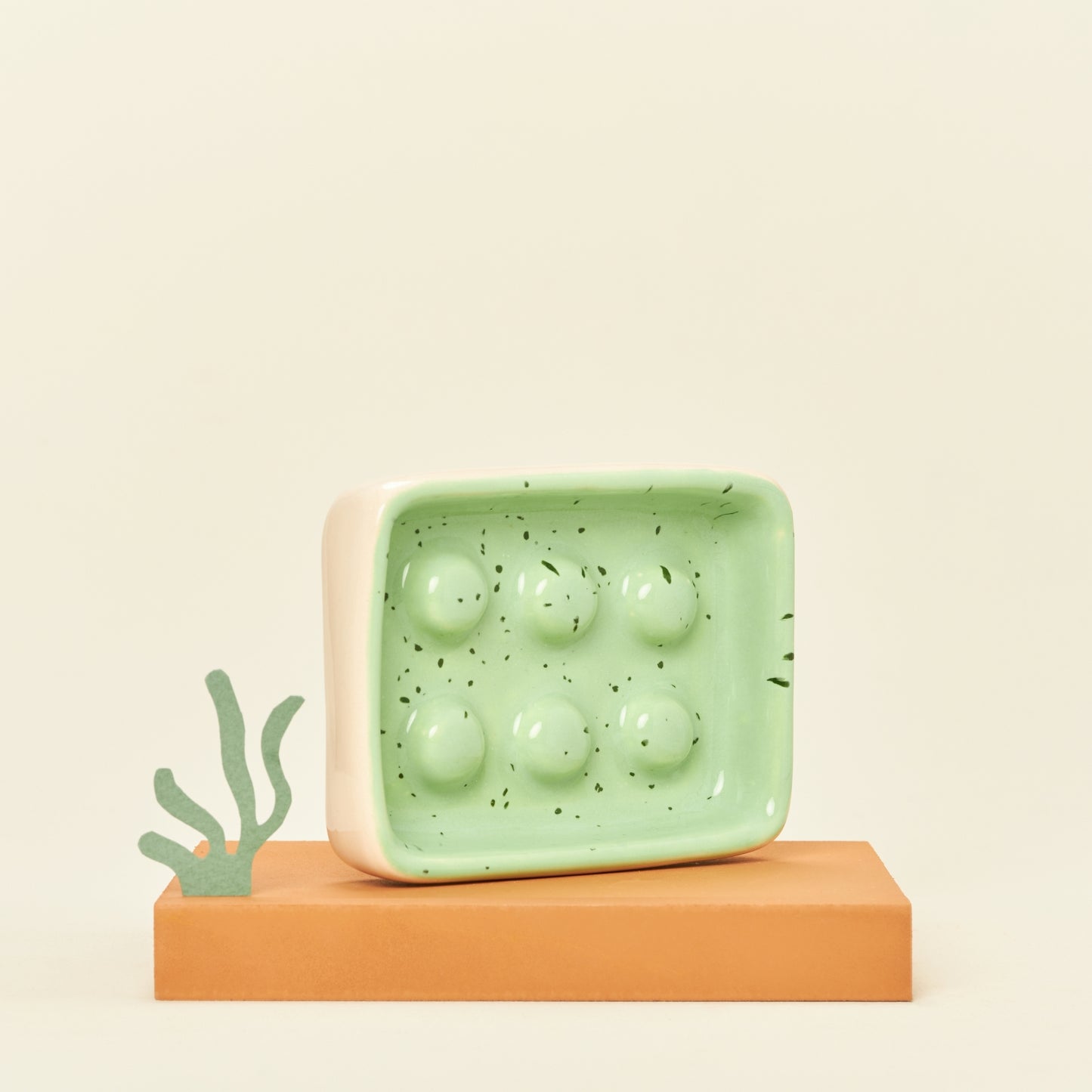 [4Starlings] Ceramic Soap Dish, Mint