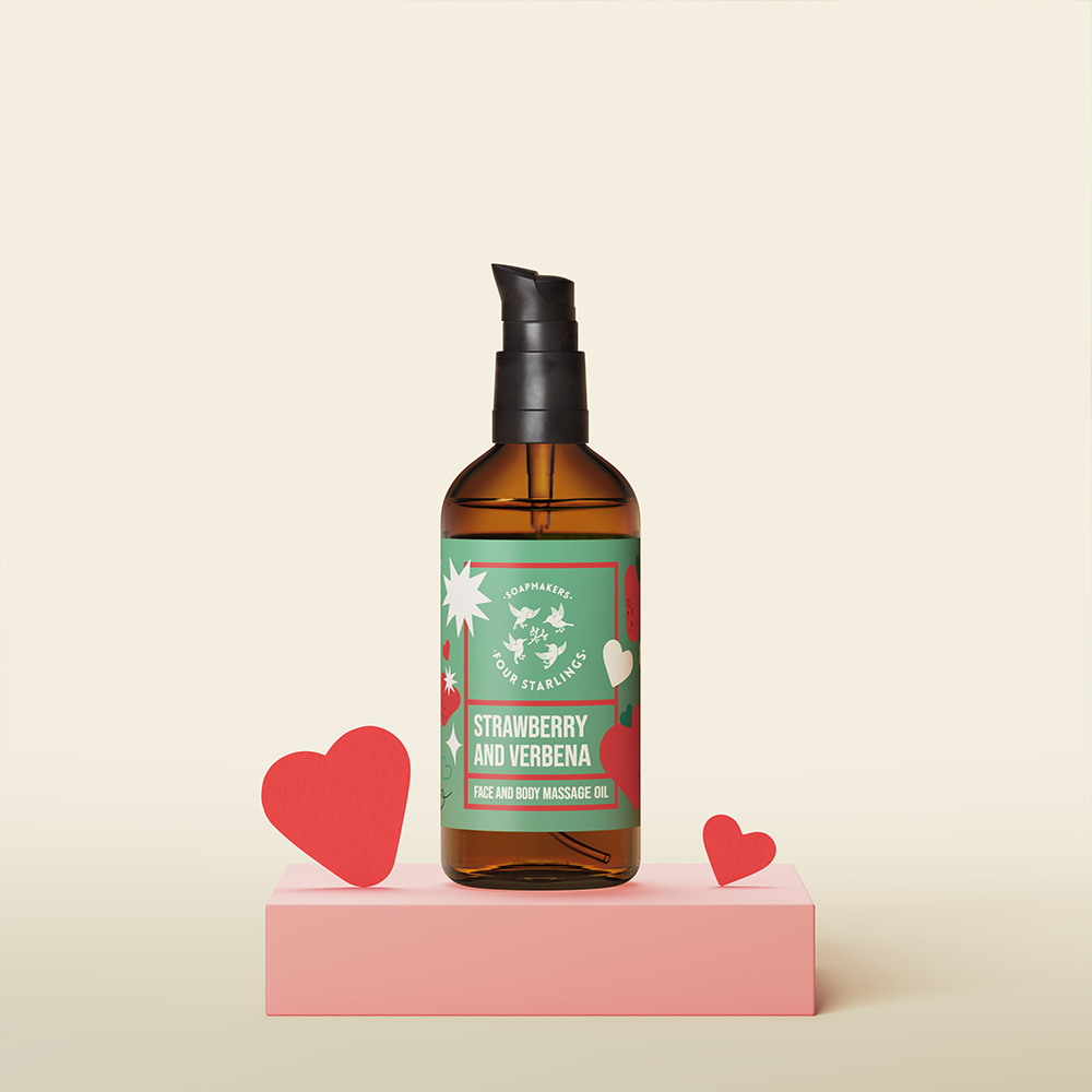 【4Starlings】ストロベリー＆バーベナ フェイス＆ボディ マッサージオイル 100ml