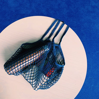 【武州中島紺屋】藍染 オーガニックコットン ネットエコバッグ