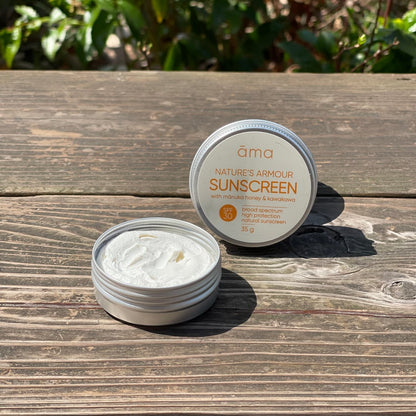 [ama] Nature's Armor Sunscreen, Natural Sunscreen with Manuka Honey